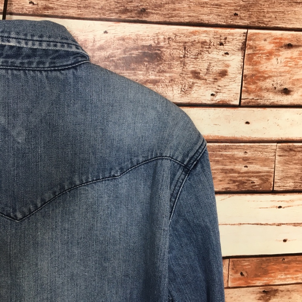 Hilfiger Mens Large Vintage Denim Jacket - Picture 6 of 8